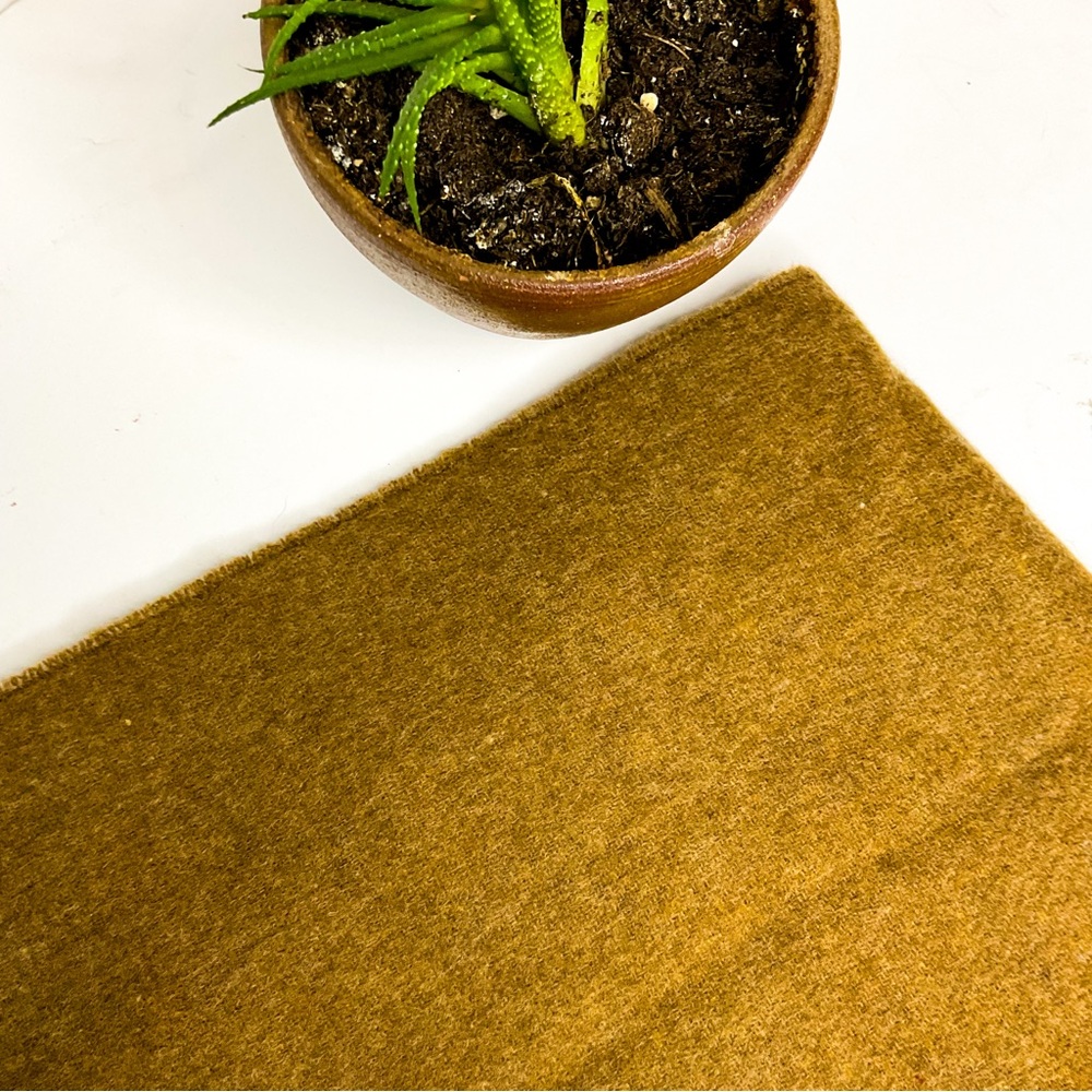 Lambswool & Cashmere Fringe Scarf Caramel | Made in Britain - Picture 3 of 6